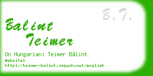 balint teimer business card